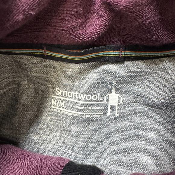 Smartwool Active Fleece Insulated Wind Vest Running Trail Womens M Burgundy Zip - Picture 3 of 8